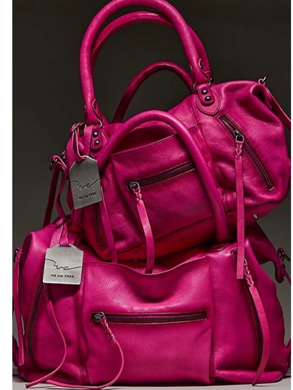 Free people large very berry Emerson tote